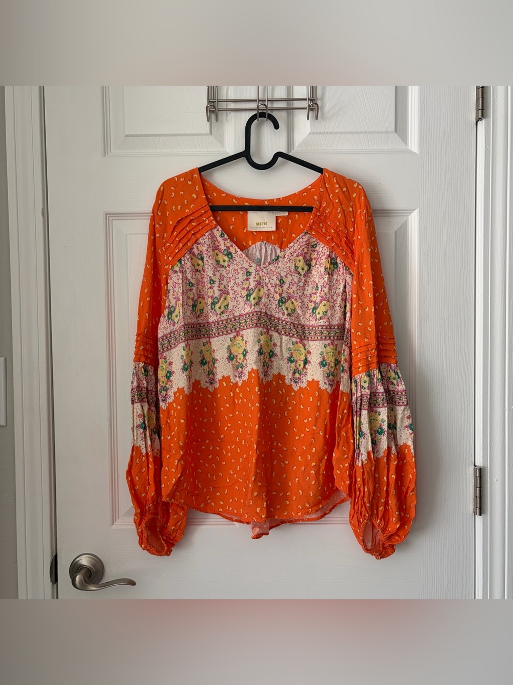 NWOT Anthropologie Maeve Ceresco Peasant Blouse size Medium